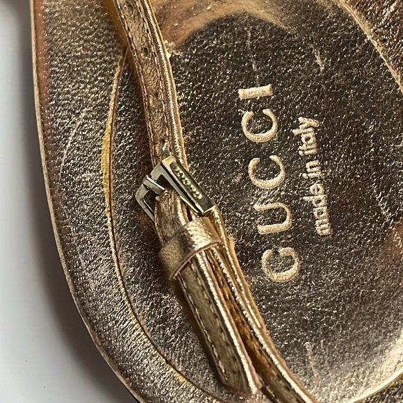 GUCCI ROSE GOLD HORSEBIT THONG - Picture 3 of 11